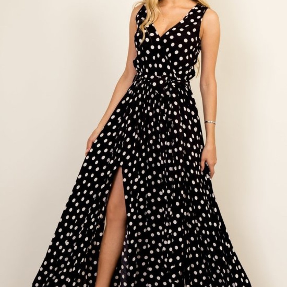 Polka Dot Goddess Maxi Dress